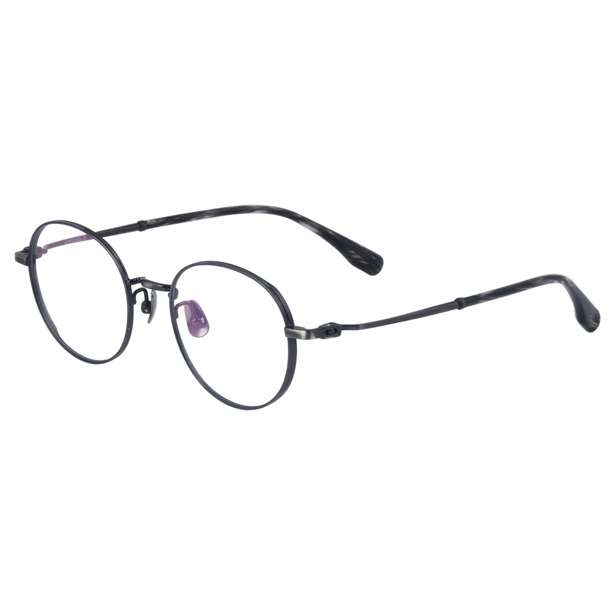 Gafas ópticas de titanio puro de marco redondo OEM ultra ligero