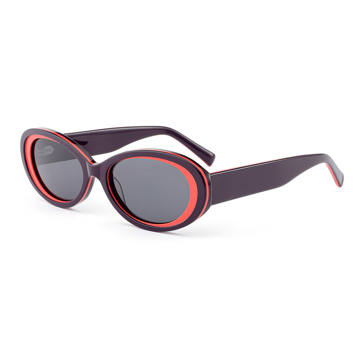 Gafas de sol de acetato de gradiente colorido anti-caída y resistente al impacto