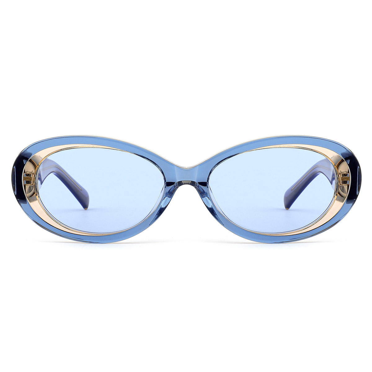 Gafas de sol de acetato de gradiente colorido anti-caída y resistente al impacto
