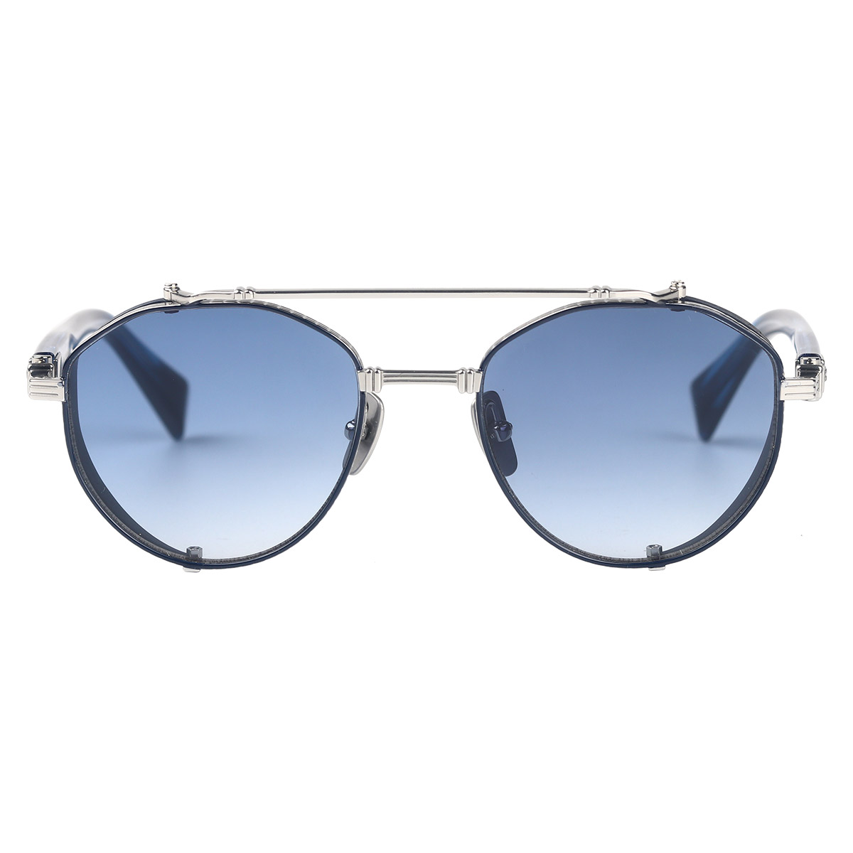 Gafas de sol de titanio puro resistente al marco ovalado retro