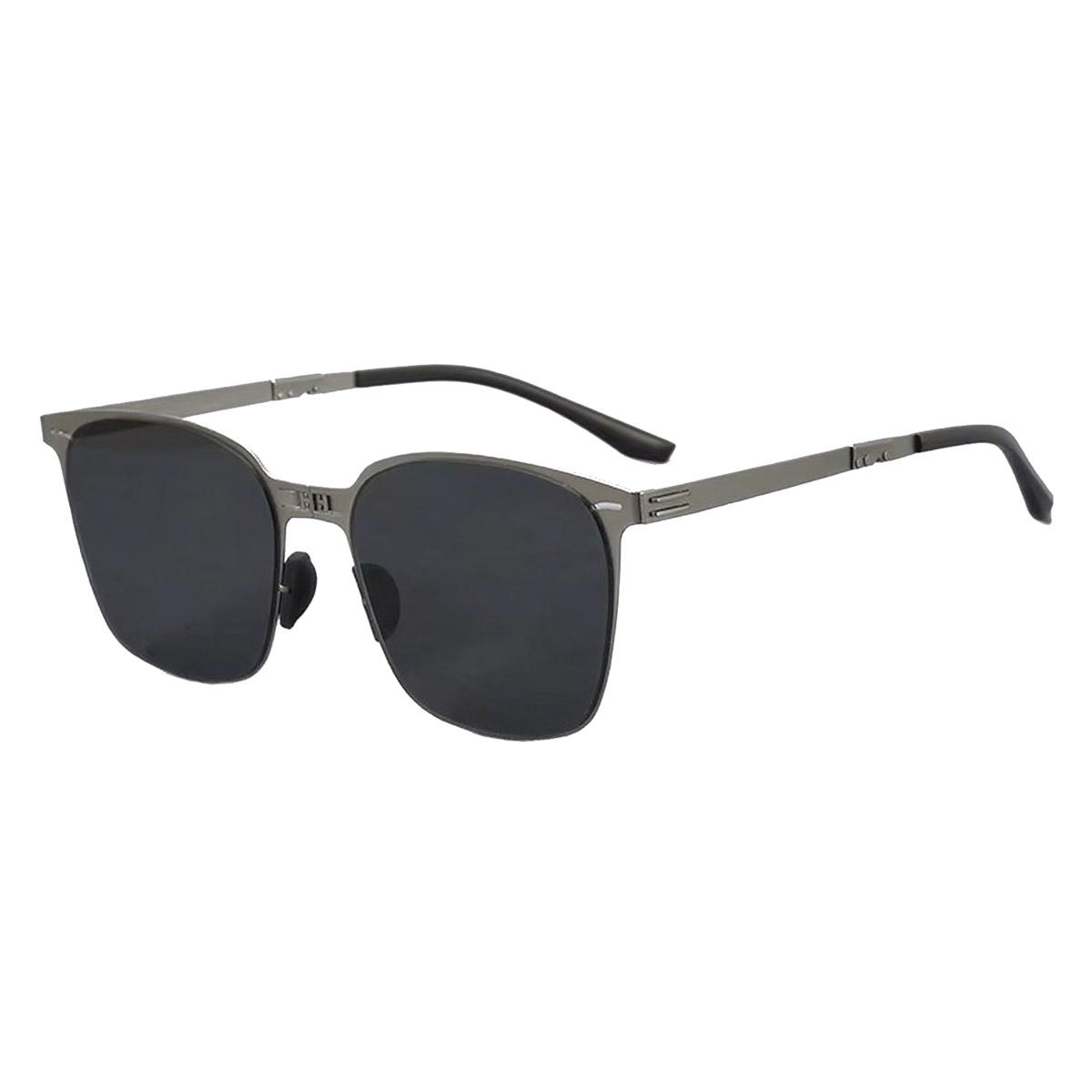 Plegado de gafas de sol de metal unisex unisex de cuadro completo