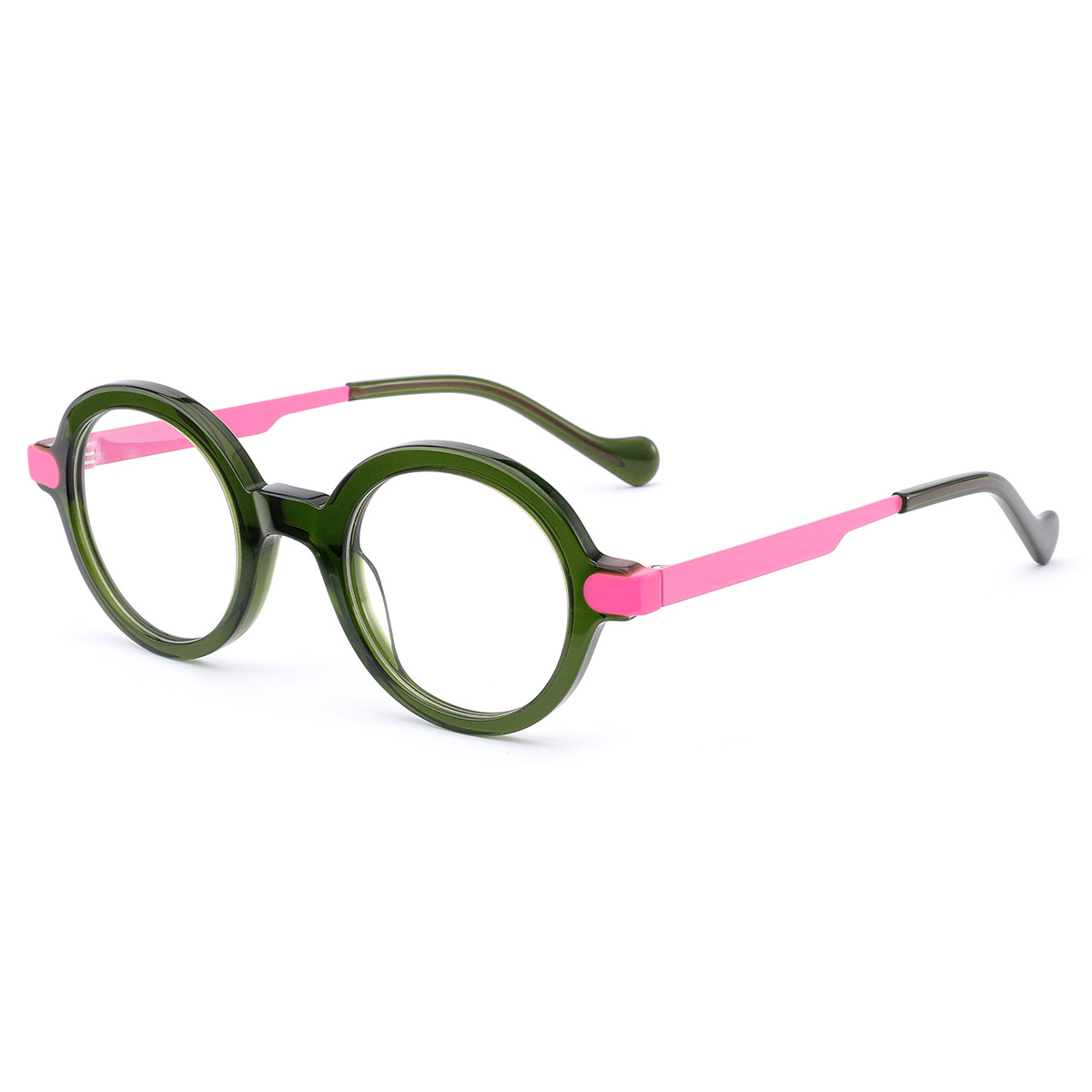 Gafas ópticas de acetato de marco redondo retro