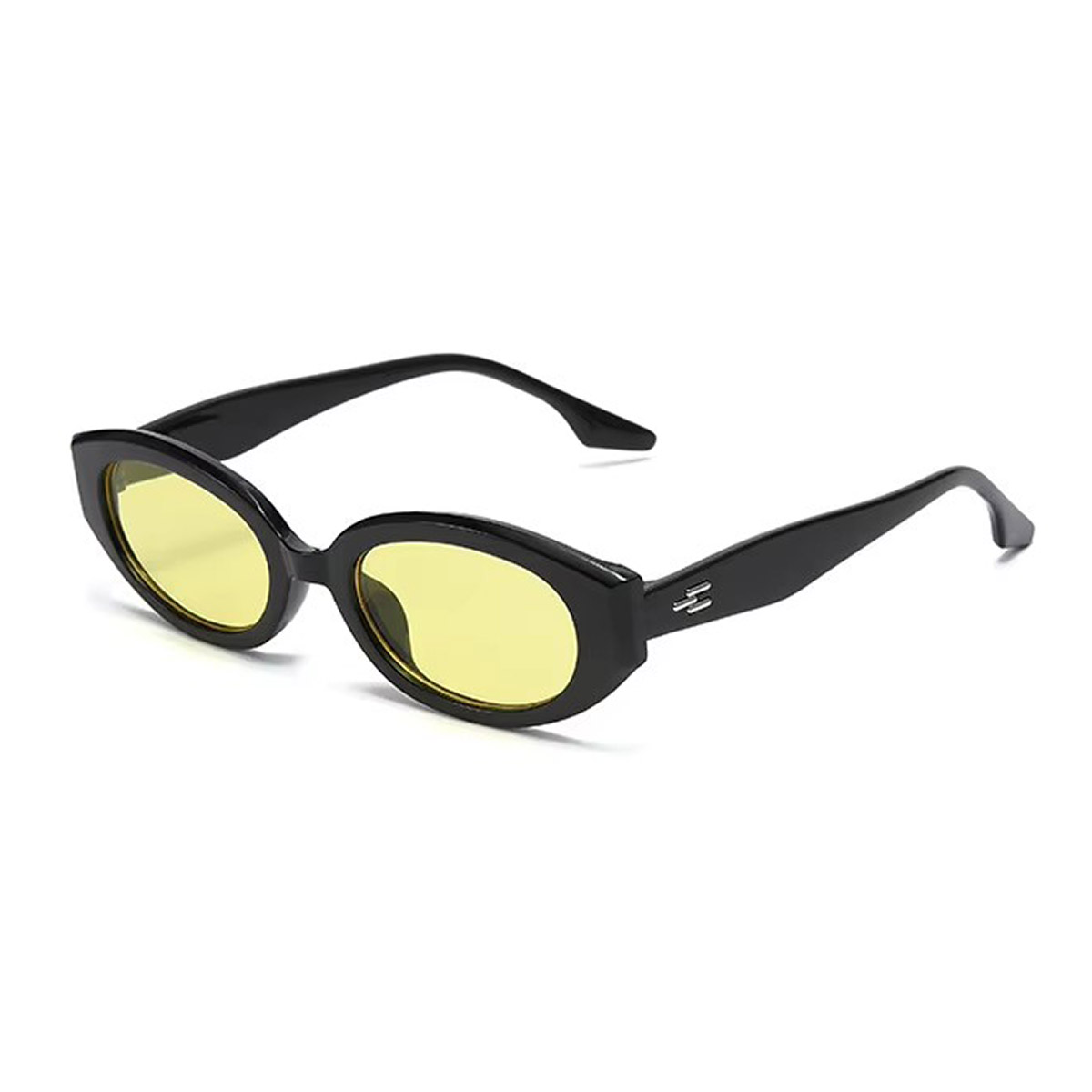 Gafas de sol de PC de marco ovalado resistente al impacto de la luz