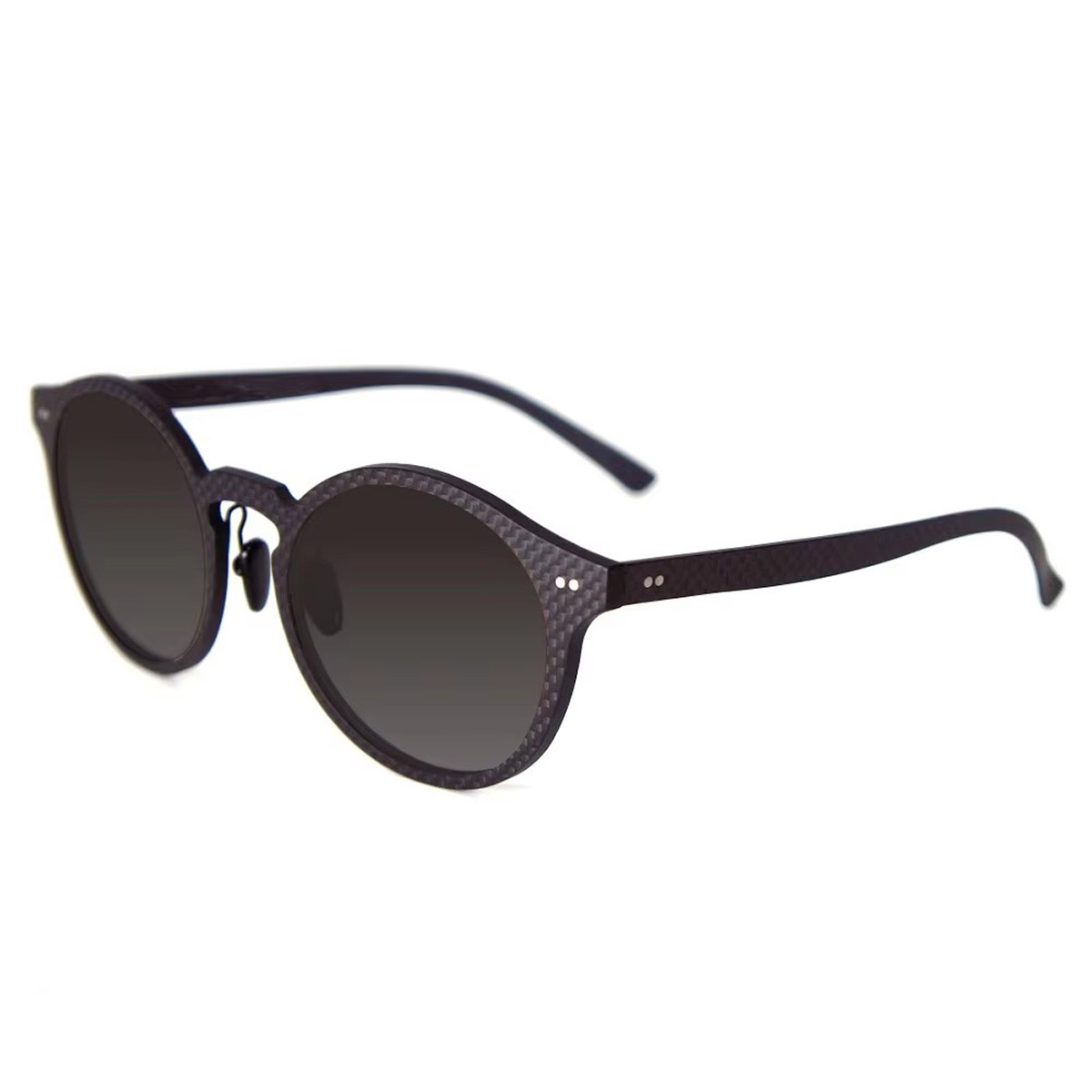Gafas de sol de fibra de carbono de marco redondo retro