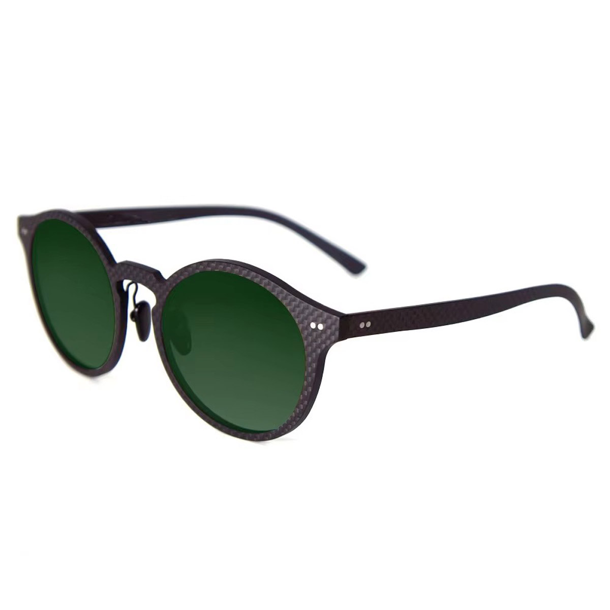 Gafas de sol de fibra de carbono de marco redondo retro