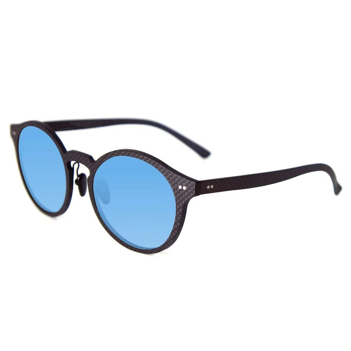 Gafas de sol de fibra de carbono de marco redondo retro
