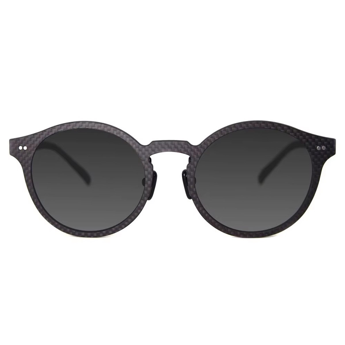 Gafas de sol de fibra de carbono de marco redondo retro
