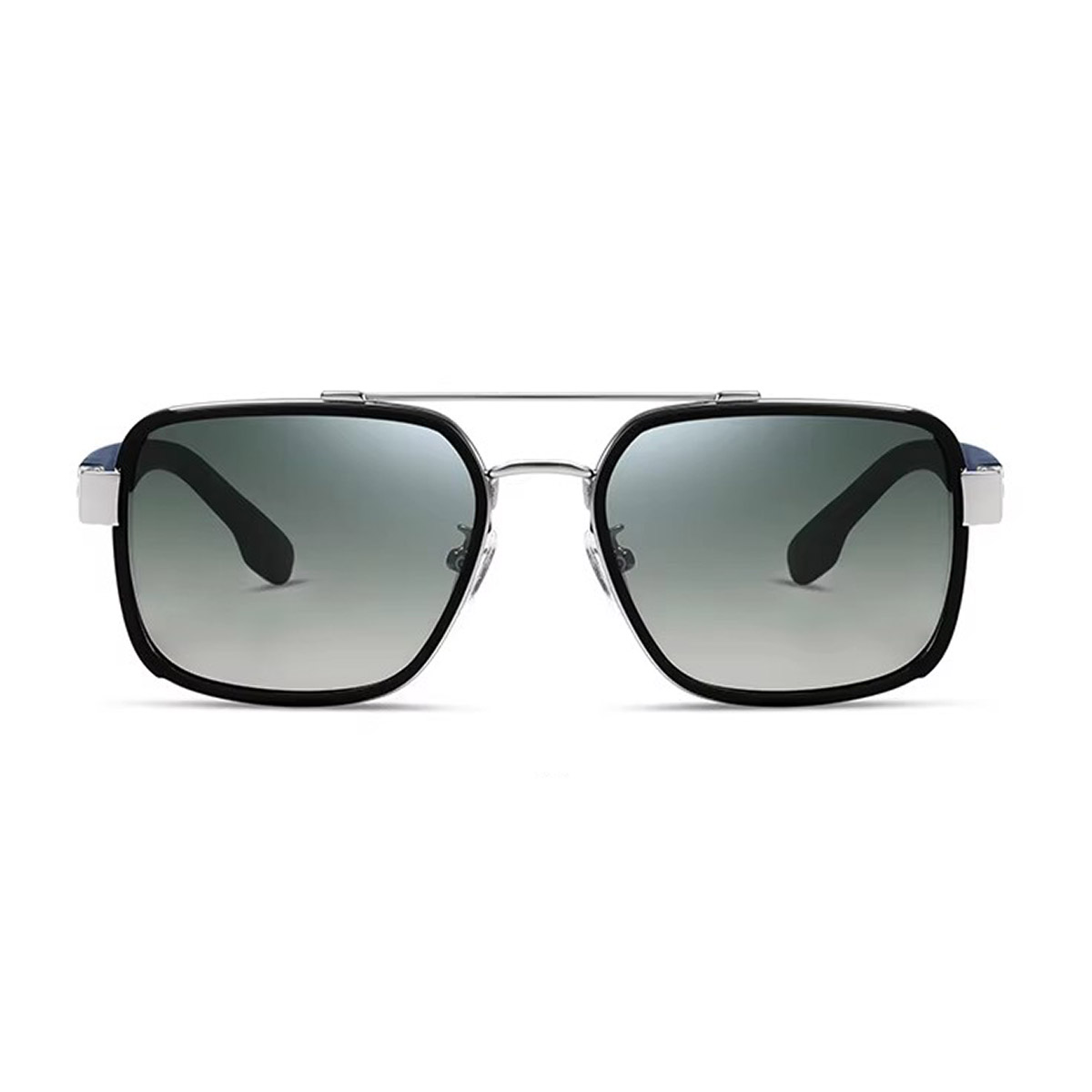 Gafas de sol de gradiente de templo de marco de metal